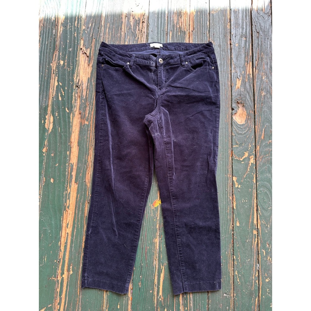 Monsoon Navy Blue Corduroy Pants Womens Size 10‎ Straight Leg  Trousers